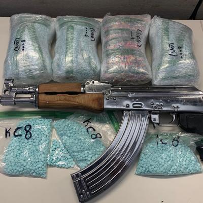 Weapon and drugs seized