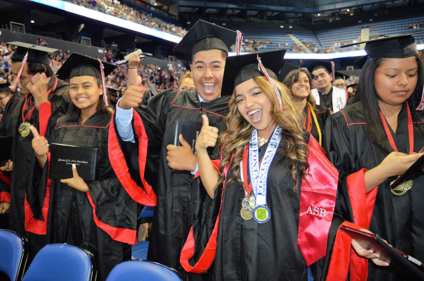 Fontana A.B. Miller High School Seniors Are Excited During Commencement ...