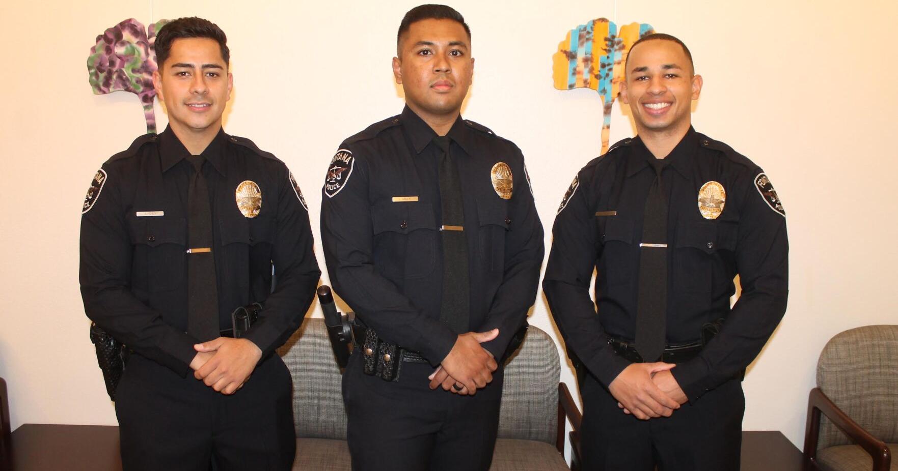 Fontana welcomes three new police officers - Vimarsana News