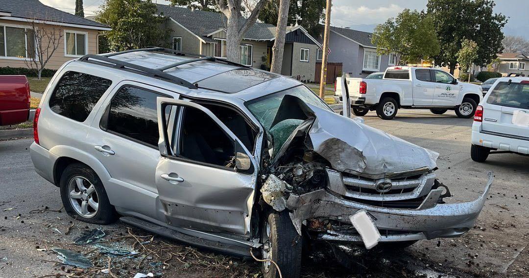 Driver crashes his car during apparent road rage incident in Upland ...