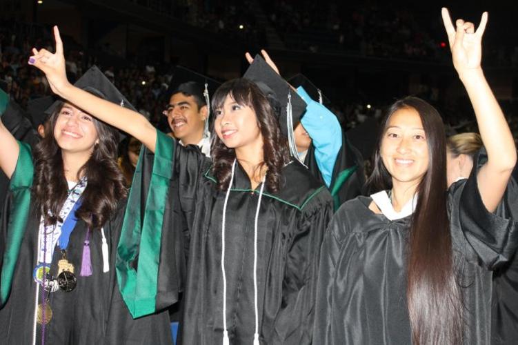 Kaiser High School seniors have fun during their graduation ceremony