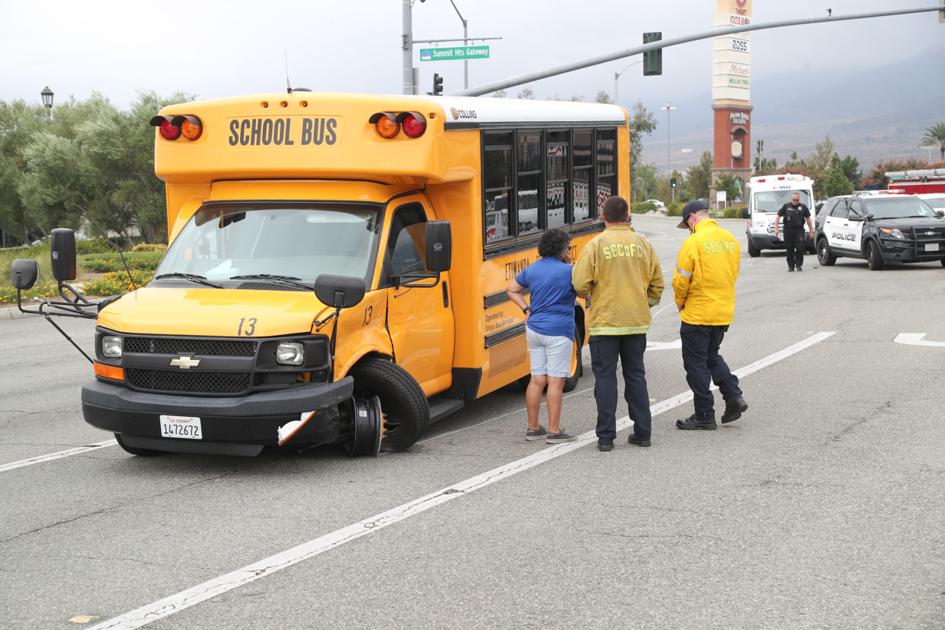Traffic Collision Involving School Bus Takes Place In Fontana On Sept