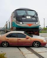 Train collides with car in San Bernardino