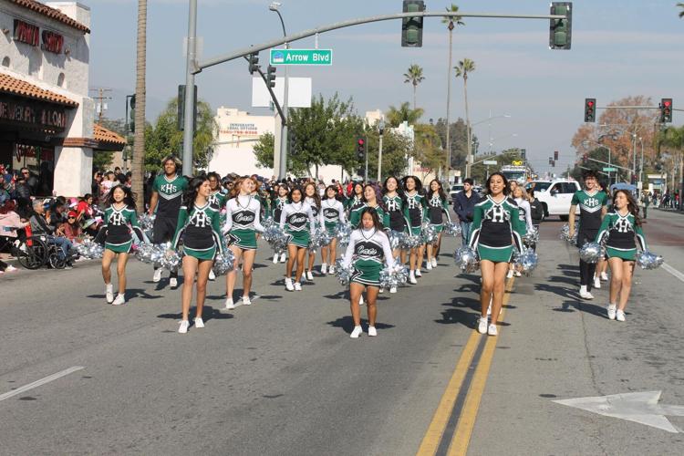 Dancers, cheerleaders perform during Fontana Christmas Parade; see