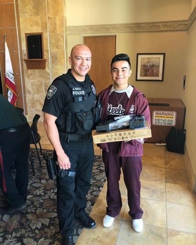 Superior Court Judge Camarena Jr speaks at Fontana #39 s Red Ribbon event