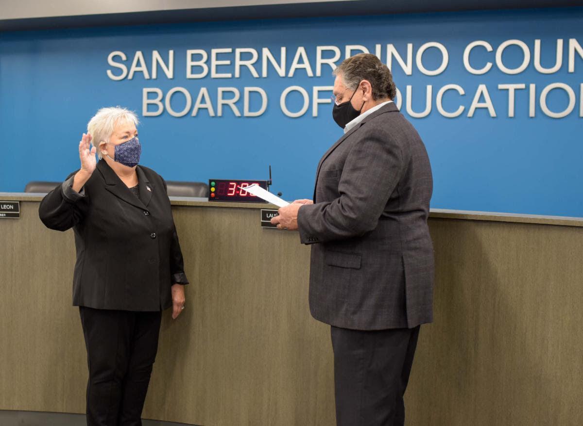 Fontana S Mancha Is Sworn In For New Term On S B County Board Of Education News Fontanaheraldnews Com