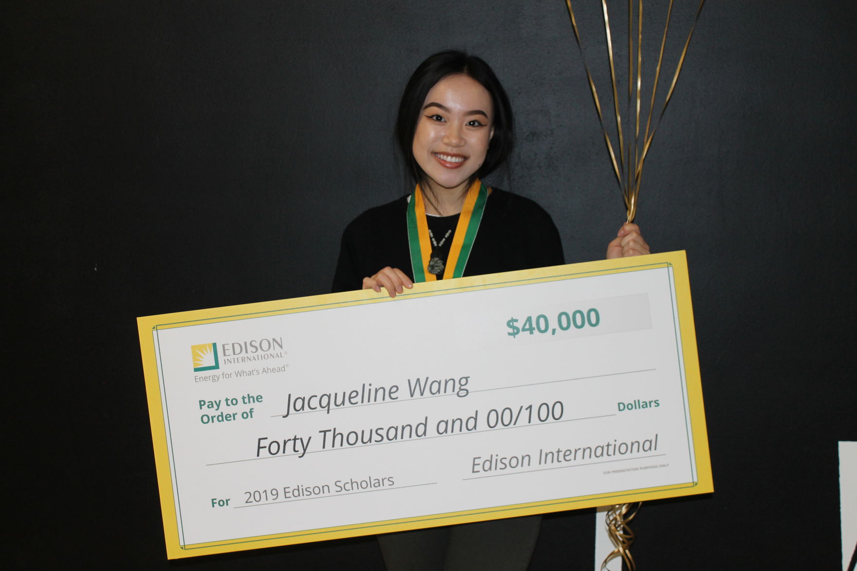 scholarship Local wins ... from Edison $40,000 student