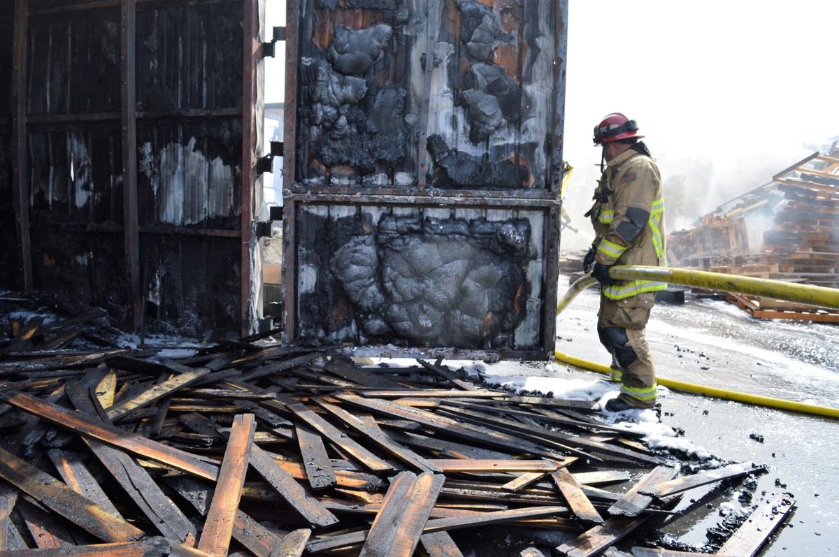 Man suffers burns when fire erupts at pallet yard in Fontana on April 6