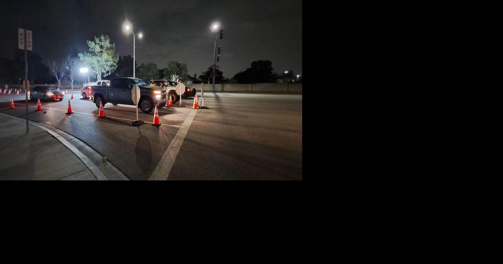 Four persons are arrested during DUI checkpoint in Fontana on Jan. 28 ...