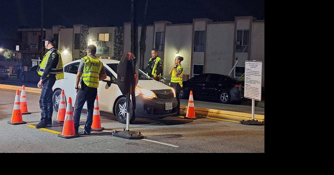Three persons are arrested during DUI checkpoint in Fontana on Aug. 26 ...