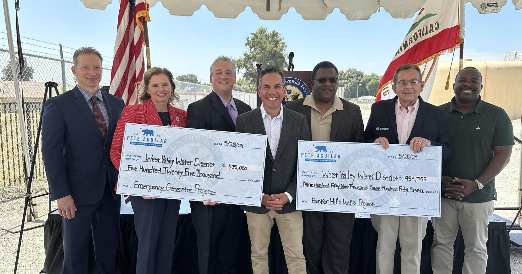 Pete Aguilar announces federal funding for West Valley Water District's projects - Vimarsana News