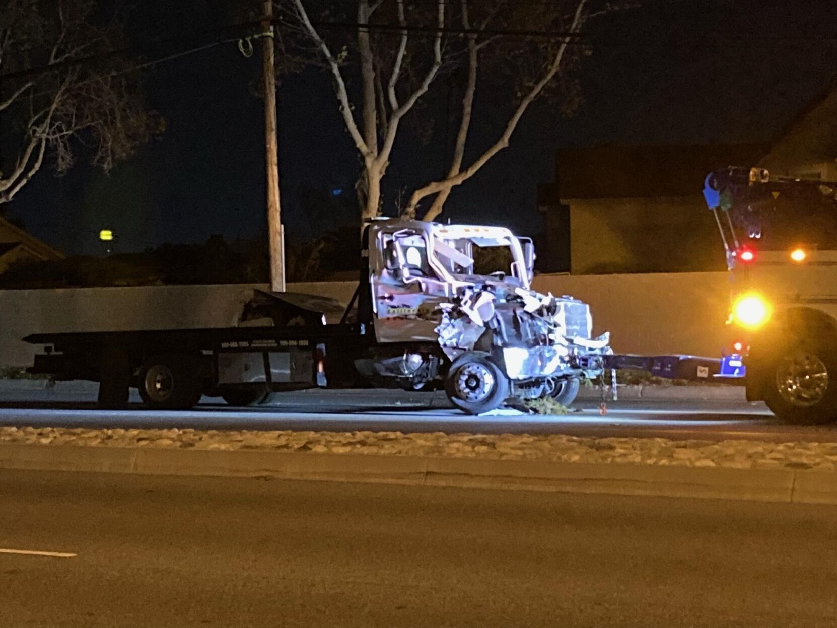 Tow Truck Crashes Into Power Pole In Fontana | News | Fontanaheraldnews.com