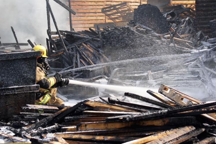 Man suffers burns when fire erupts at pallet yard in Fontana on April 6 ...
