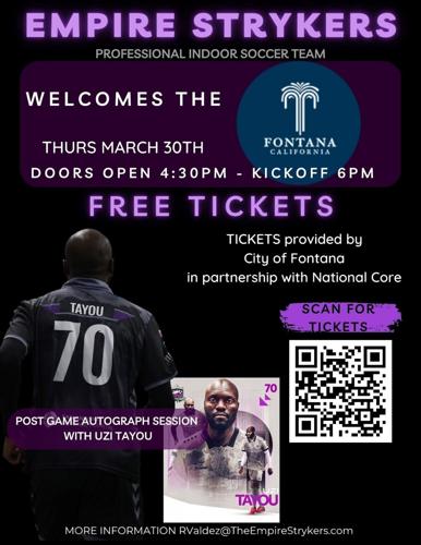 Fontana residents can get free tickets to professional indoor soccer ...
