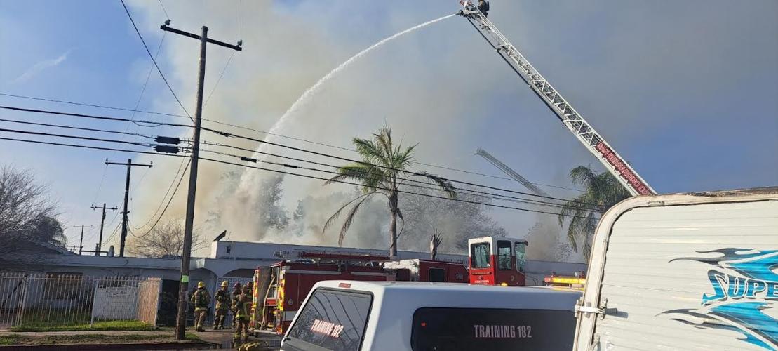 Fire destroys vacant commercial convalescent hospital in Bloomington ...