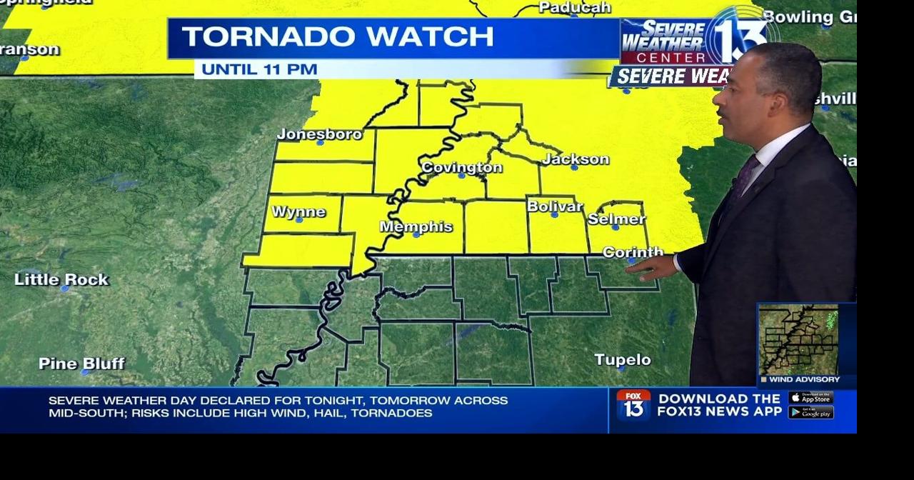 WATCH: Tornado Watch in effect for parts of Mid-South until 11:00 p.m ...