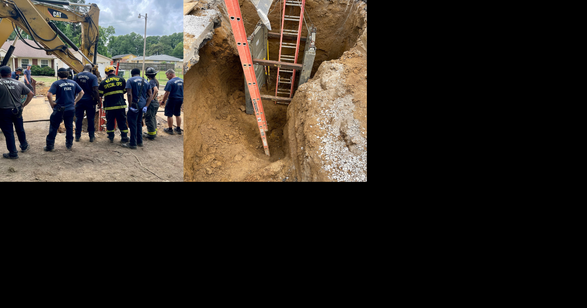 Worker rescued after becoming trapped, buried up to neck in trench ...