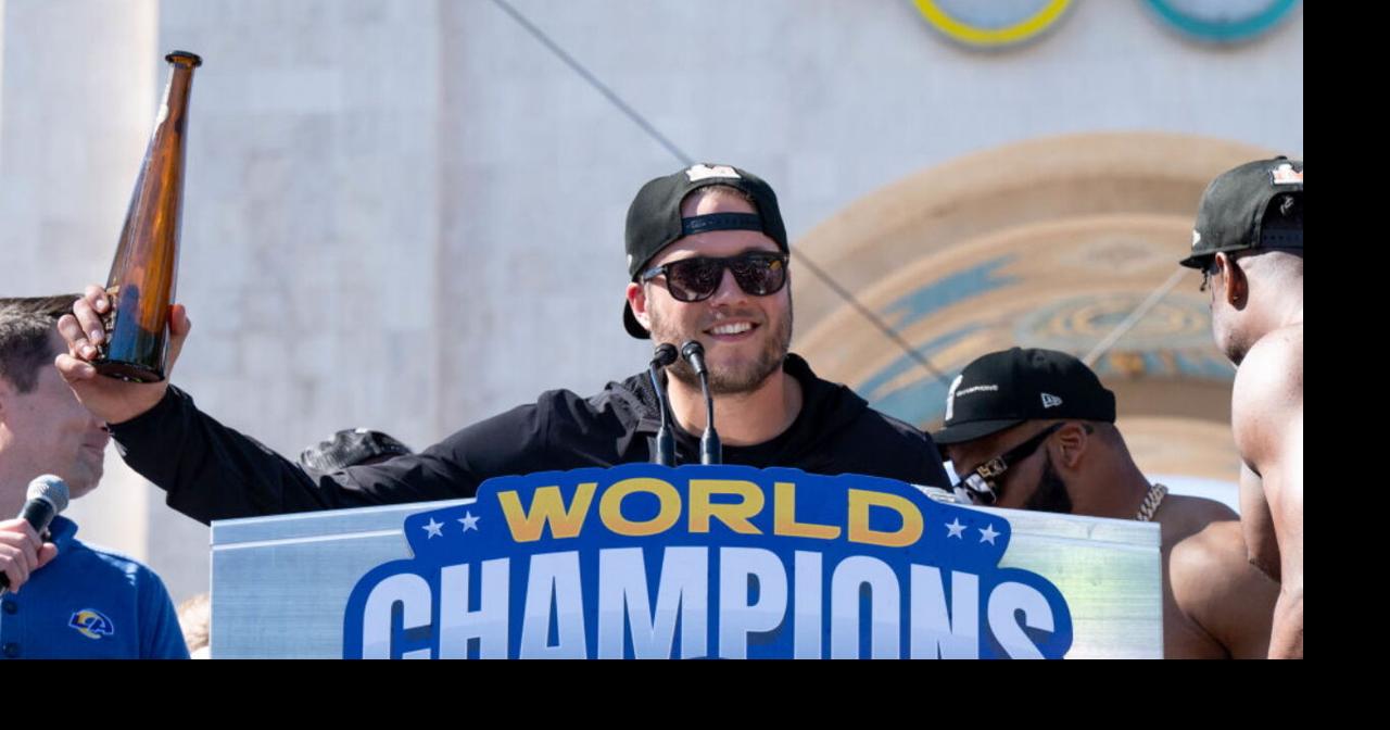 Matthew Stafford on photographer's fall at Super Bowl parade: 'Wish I had a  better reaction in the moment