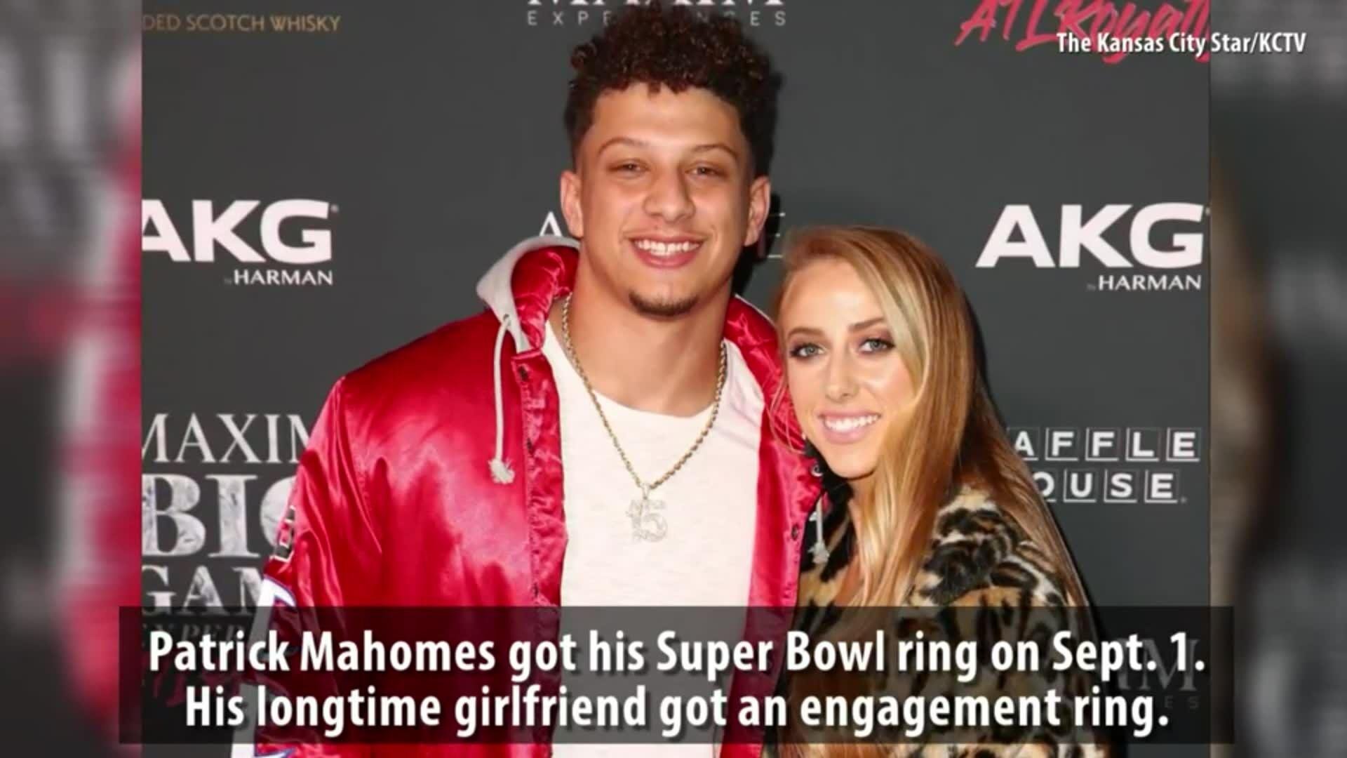 Double rings: Patrick Mahomes gets Super Bowl jewelry, gives girlfriend engagement  diamond, Trending