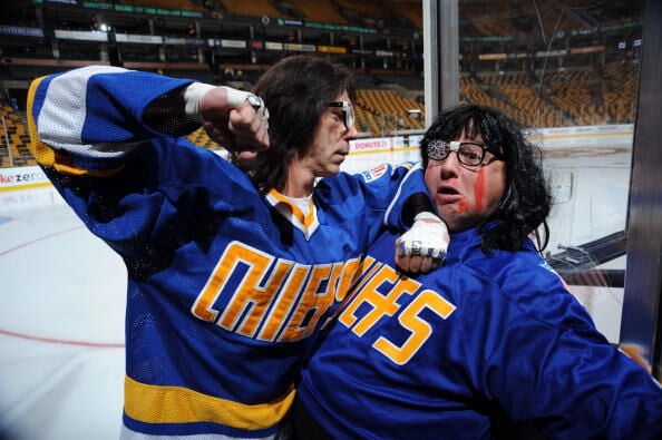 : Youth Hanson Brothers #18 Jeff Charlestown Chiefs Slap