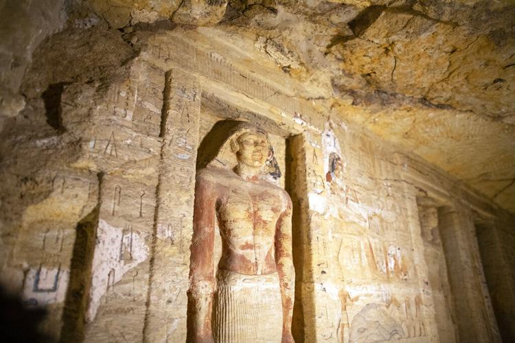 Photos: Egypt displays 59 ancient coffins recently discovered near ...