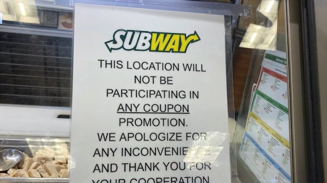 Informer: Not all Subway locations accept coupons - American Press