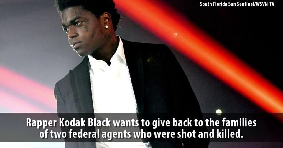 Kodak Black offers to cover college tuition for children of slain FBI agents