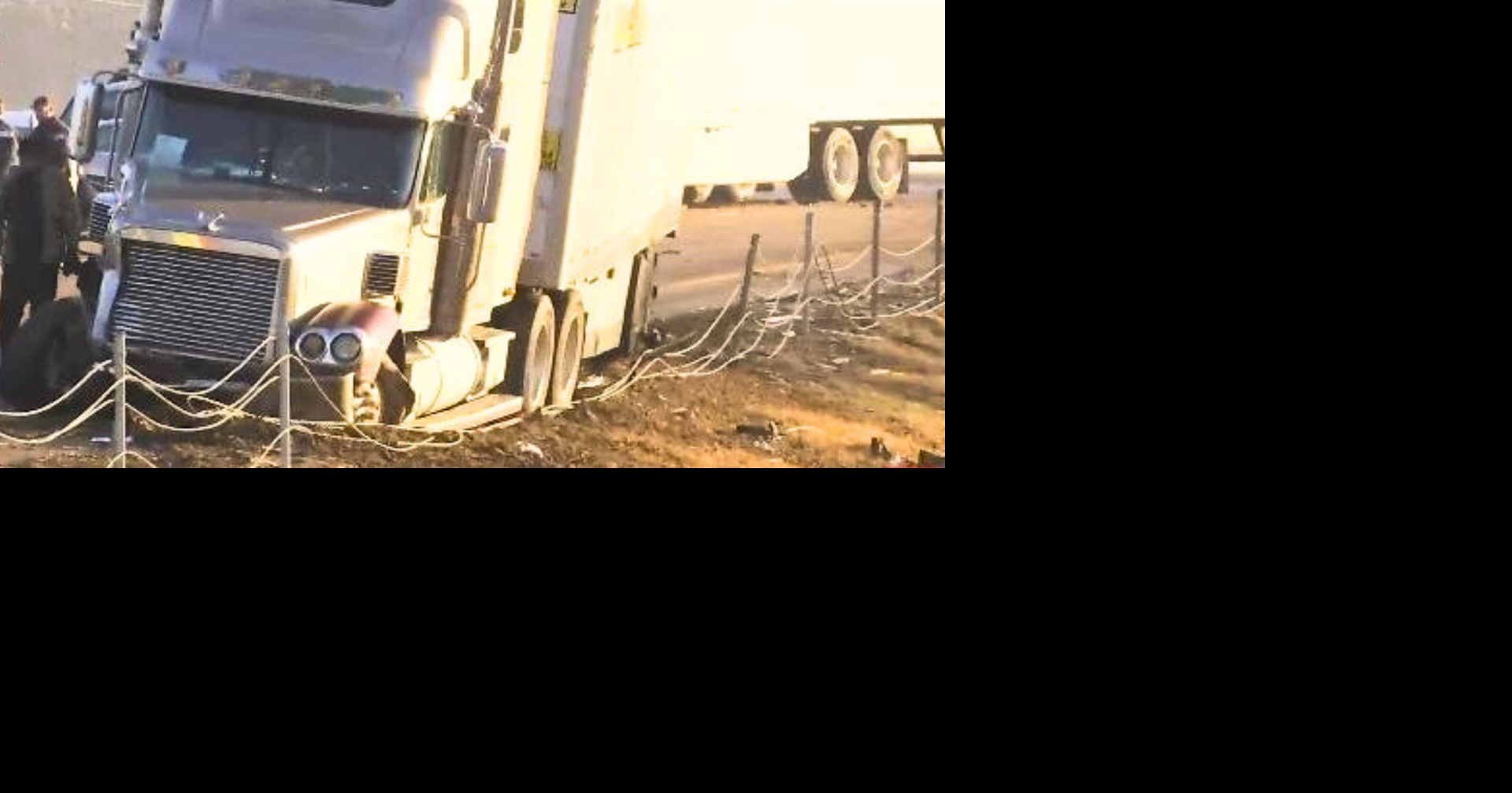 WATCH: Two tractor trailers involved in crash block traffic on Hwy 385 ...