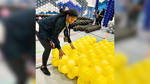 Brittanae Campbell participated in a Big Balloon Build in London