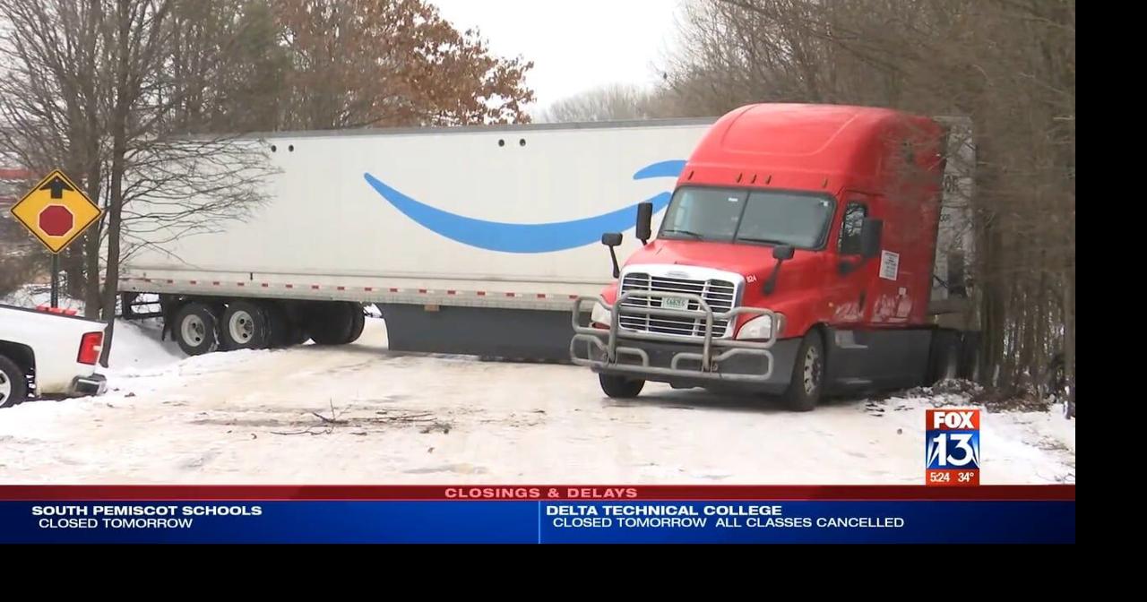 Mob tries to rob jackknifed Amazon truck stuck on icy road | News