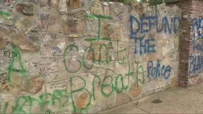 Black Lives Matter Memphis speaks out after graffiti spray painted at Graceland, Levitt Shell