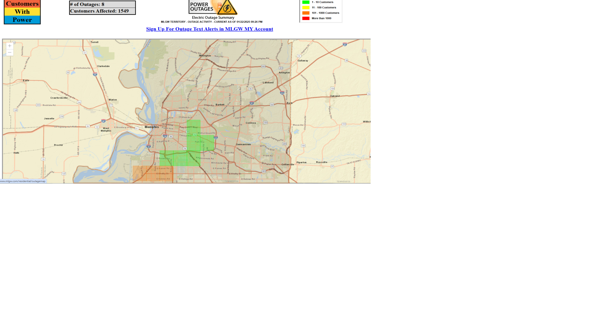 Power outage in Whitehaven after substation down, MLGW says | News ...