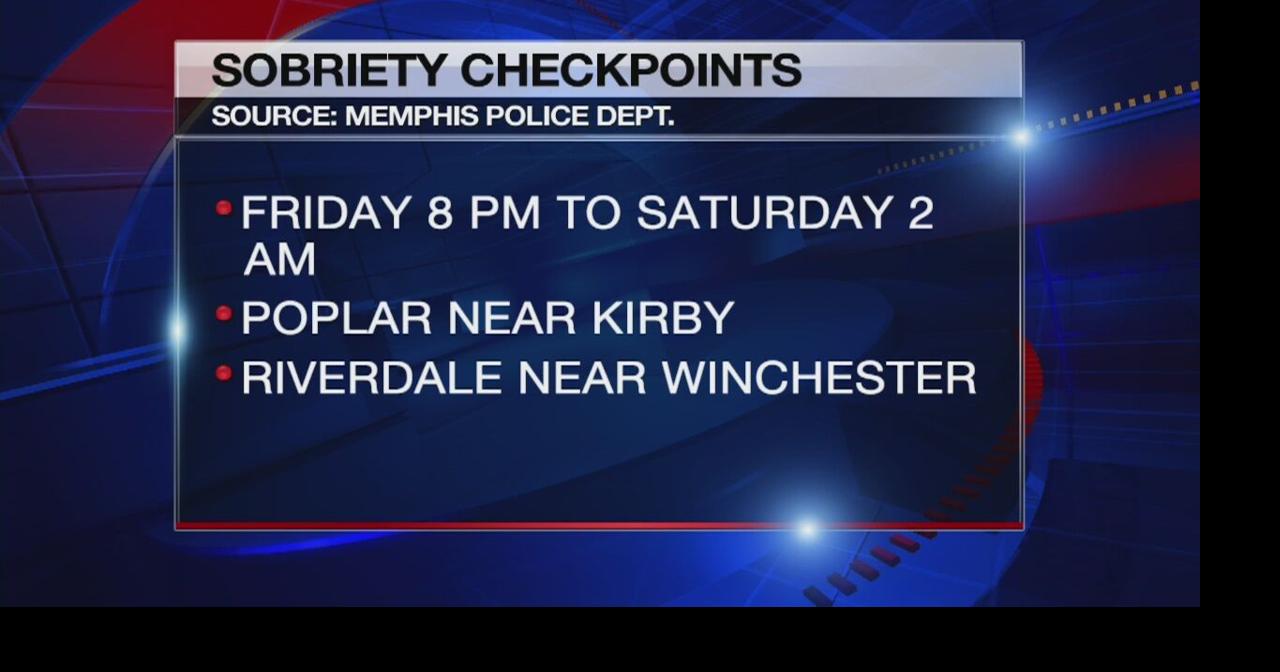 MPD conducting DUI checkpoints at two locations | News | fox13memphis.com