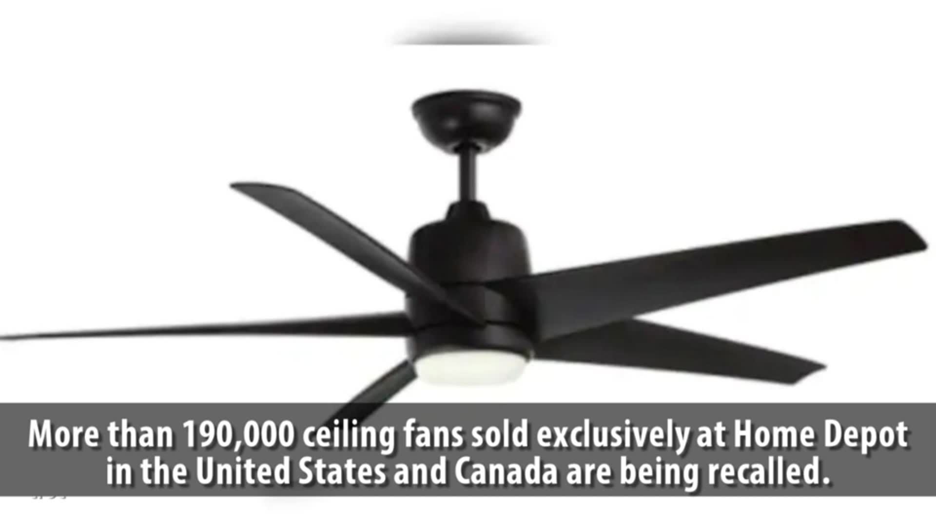 Recall alert: Nearly 200K ceiling fans sold at Home Depot recalled after  blades detach | Trending | fox13memphis.com, image size:1920x1080