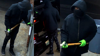 Burglar in stolen Infiniti uses sledgehammer to try and break into