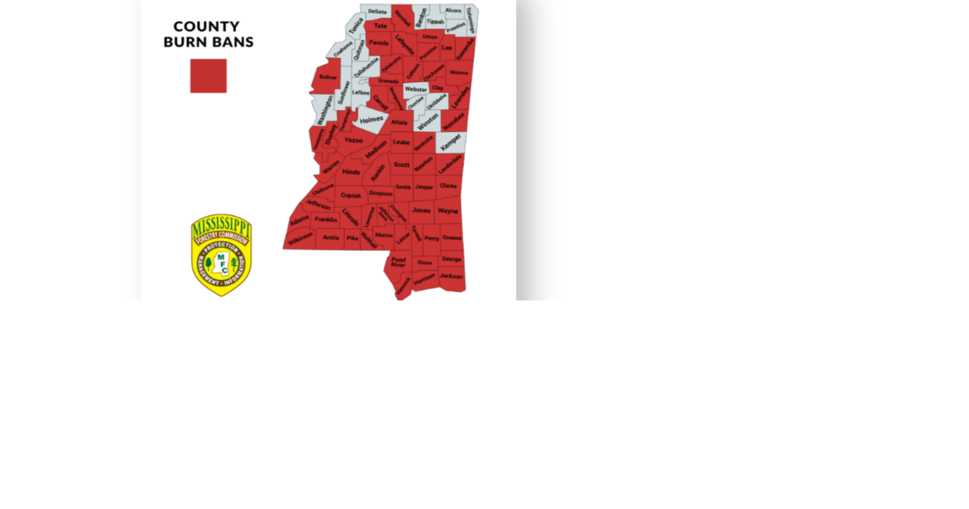 Halloween burn bans in affect in several Mississippi counties | News ...