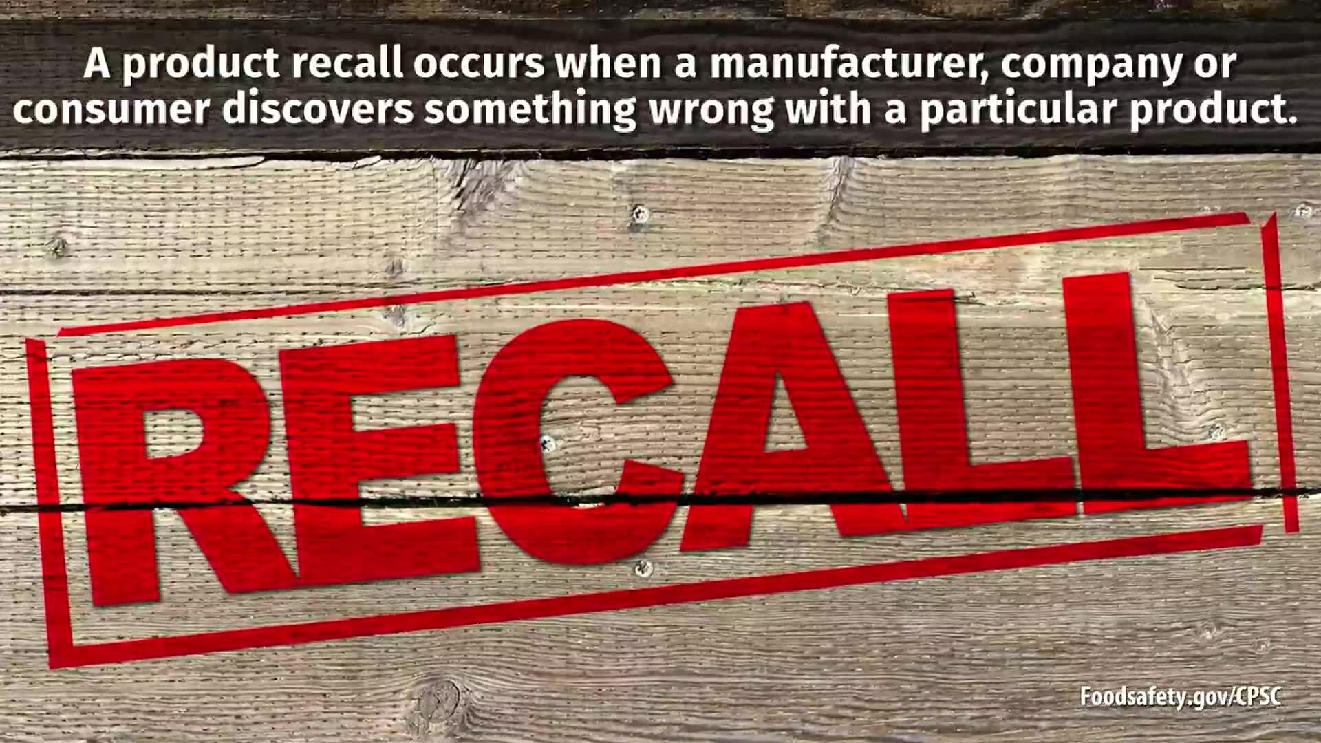 Recall alert Burns prompt recall of more than half a million