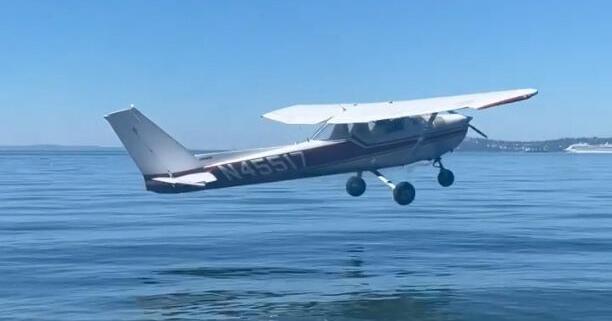 Watch: Beachgoer captures moment plane crashes into waters off Seattle ...