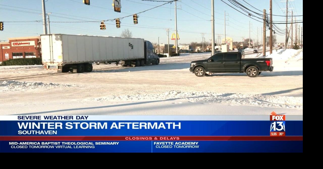 WATCH Road conditions in Southaven slowly improving, though there are(00)