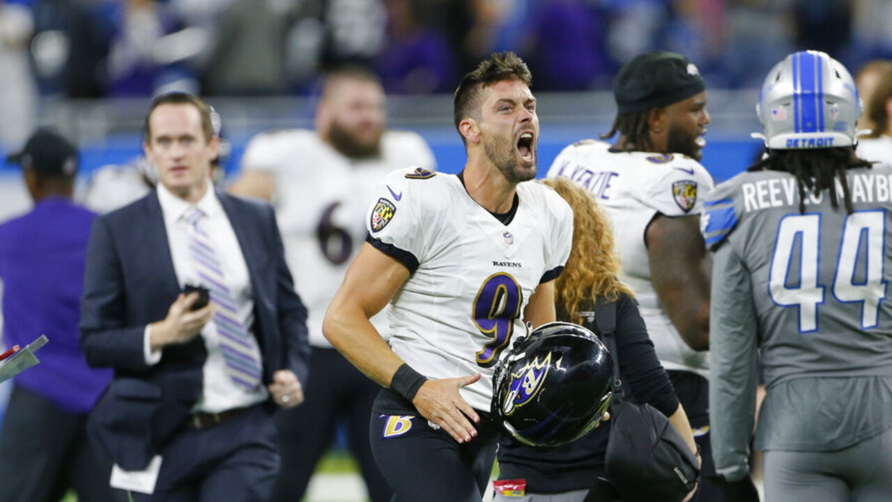 Baltimore Ravens kicker Justin Tucker wins 2021 Bridgestone NFL Moment of  the Year for 66-yard FG