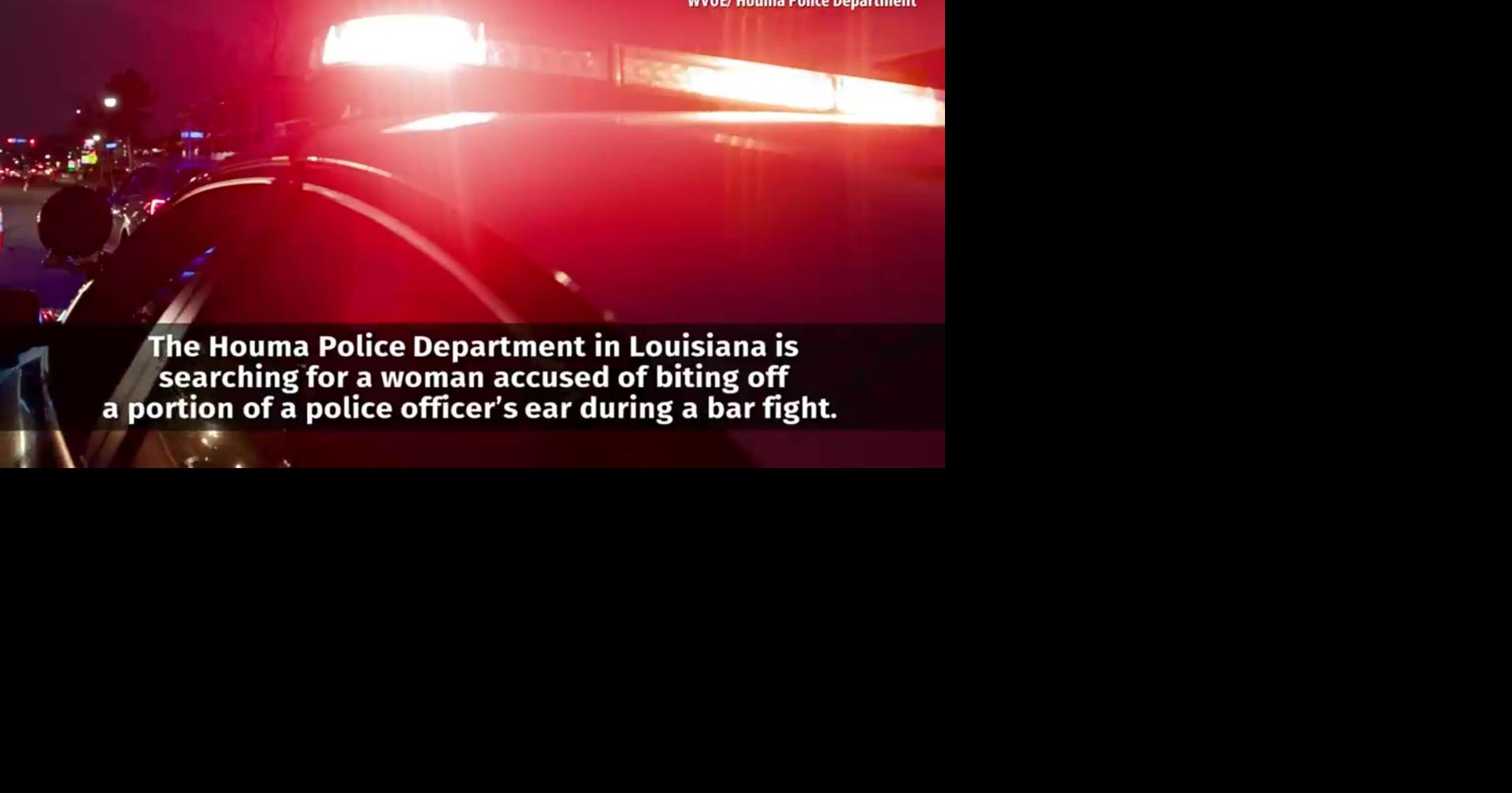 Woman accused of biting off part of officer’s ear in Louisiana bar ...