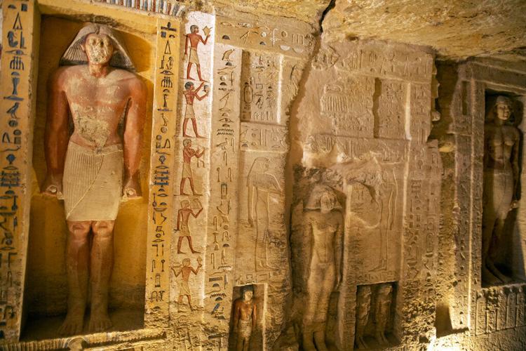 Photos: Egypt displays 59 ancient coffins recently discovered near ...
