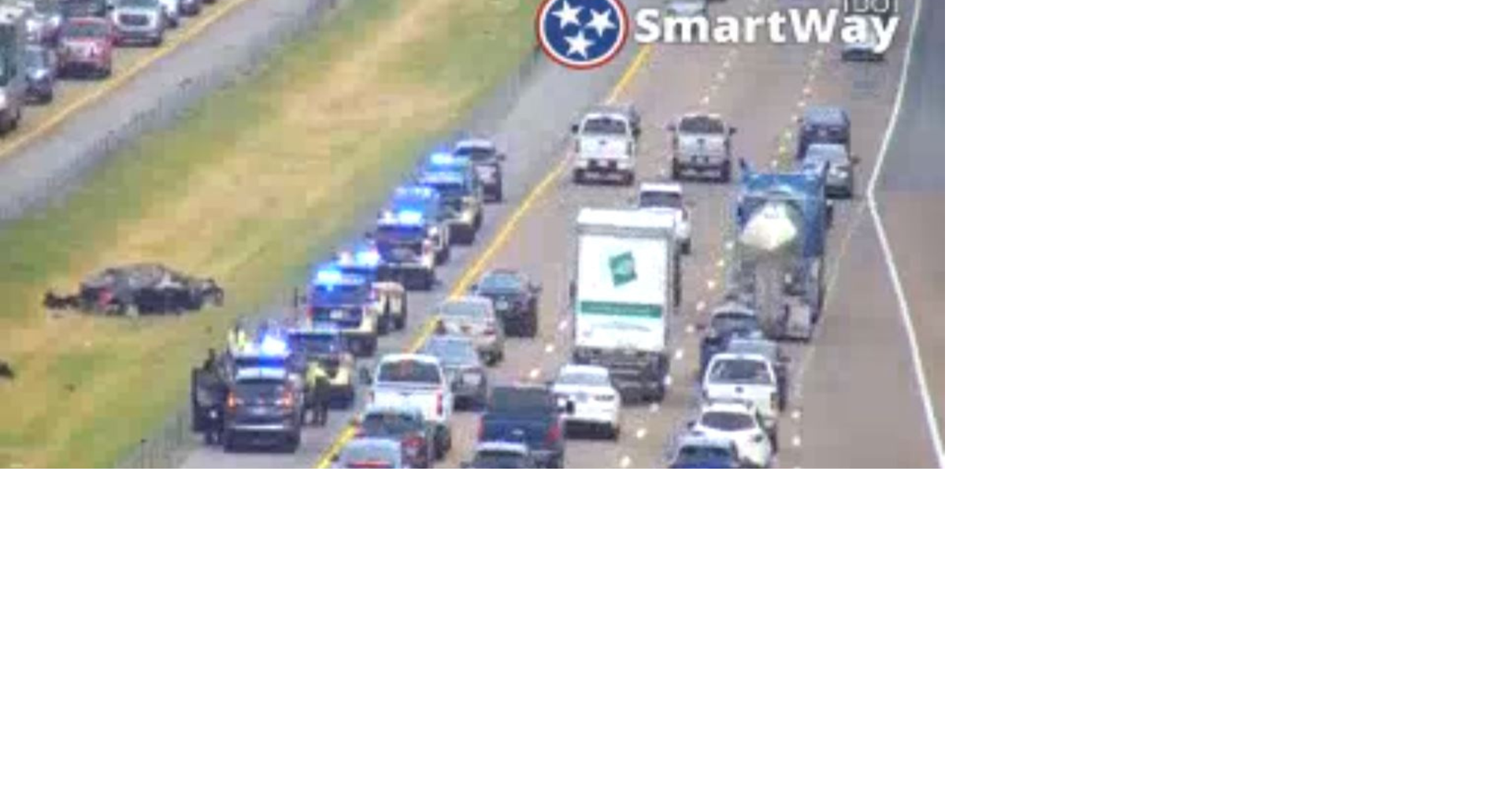 Singlevehicle crash causes traffic congestion on I40, TDOT cameras