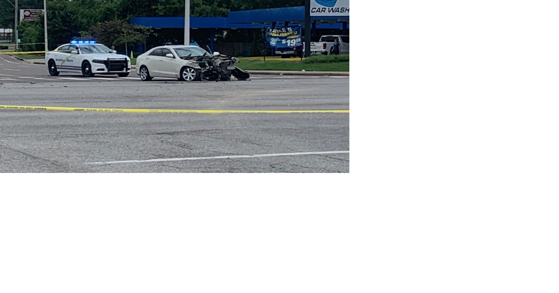 PHOTOS: Two dead after stolen car crashes at American Way and Perkins ...