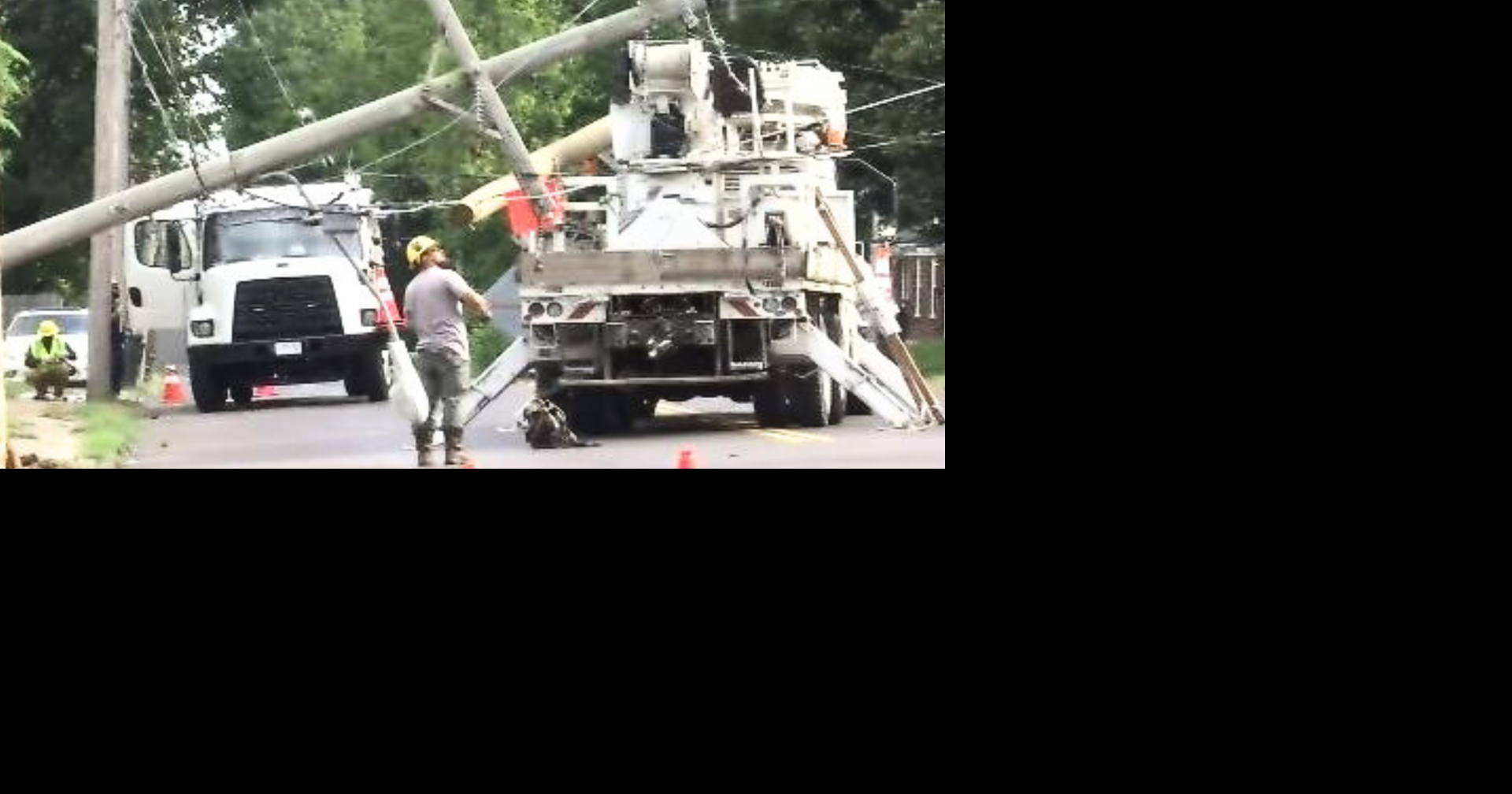 Man crashes truck into utility pole after someone in second car aims ...
