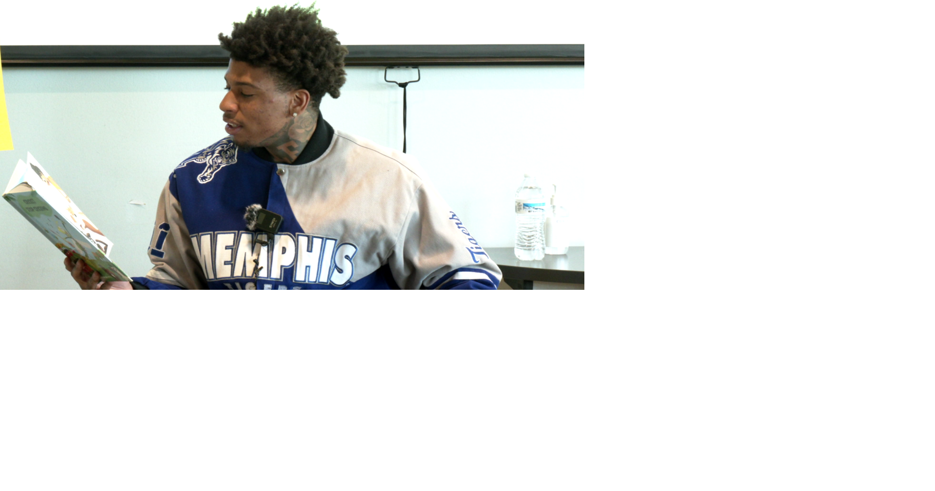 Memphis rapper NLE Choppa reads his new children's book to Memphis preschoolers