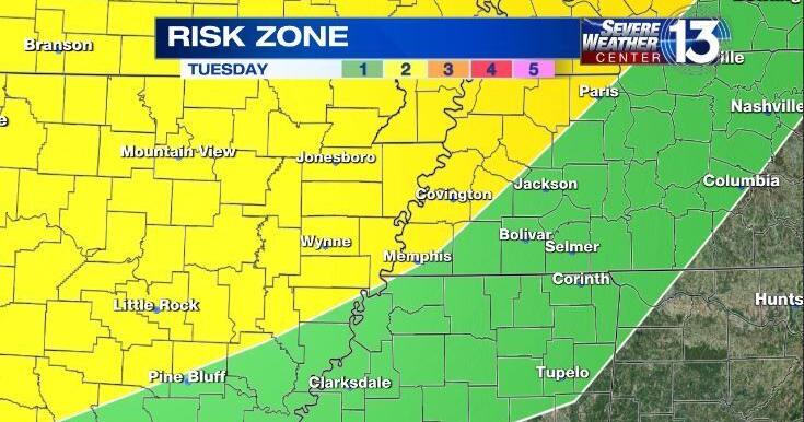 Tuesday declared Severe Weather Day amid threat of damaging winds, hail