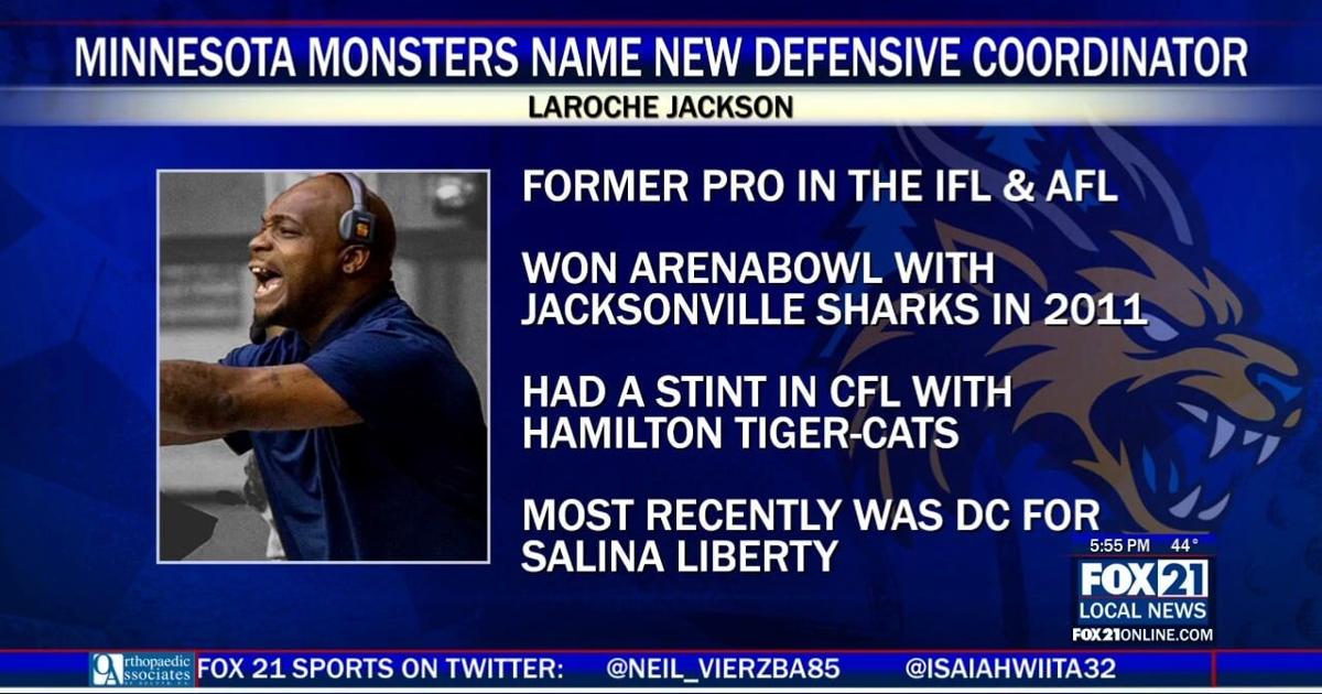 Jackson La Roche Minnesota Monsters Hire LaRoche Jackson as Next Defensive Coordinator ...
