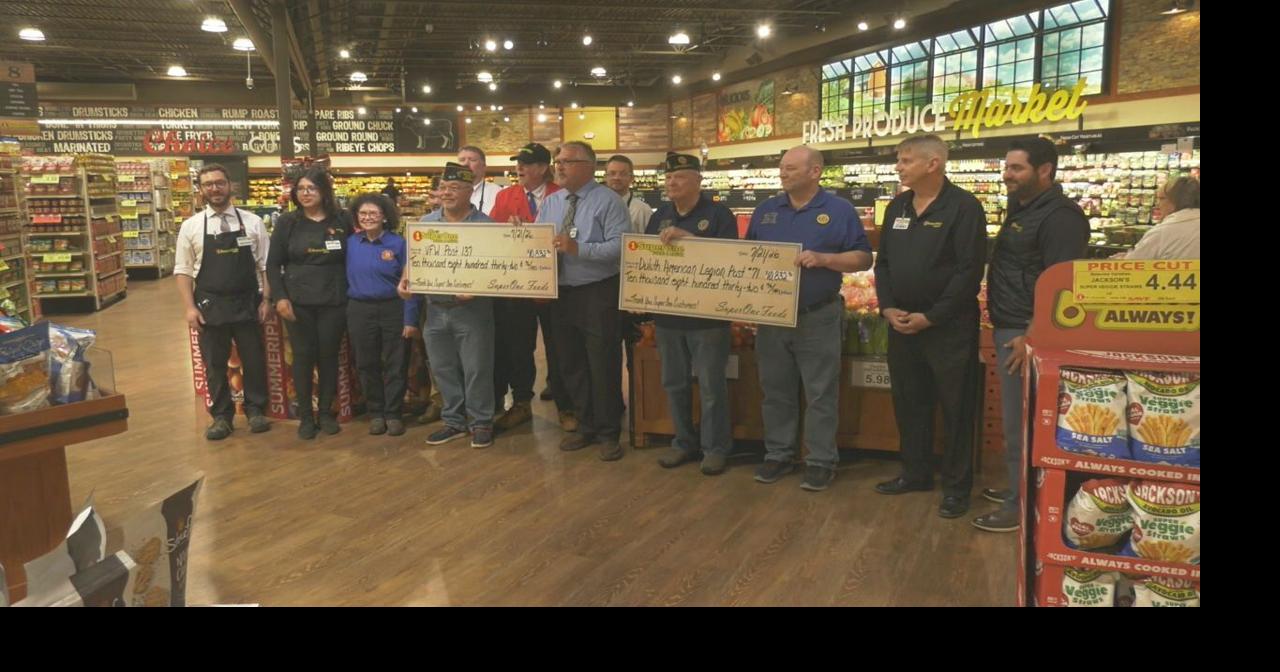 Duluth veteran organizations receive donations from Super One campaign
