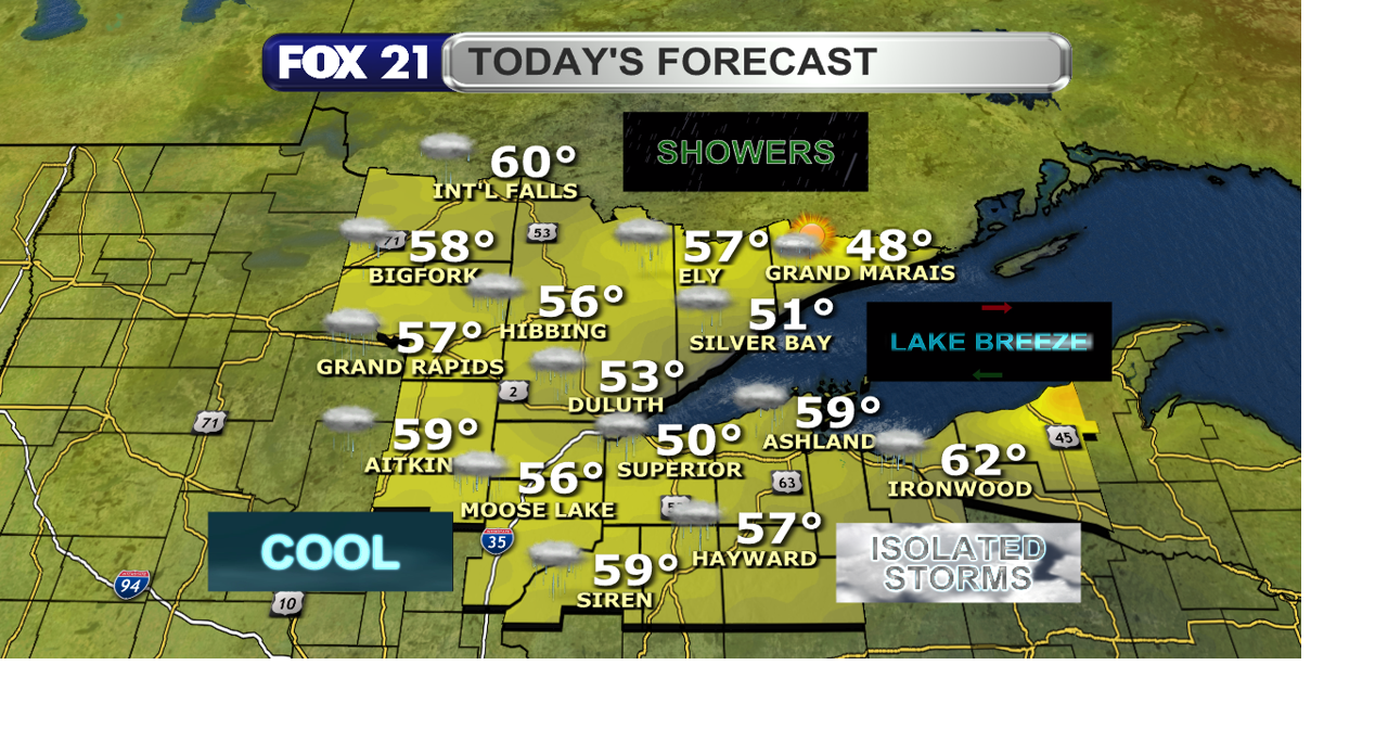 Storm system bringing cool, wet, and breezy conditions for Wednesday